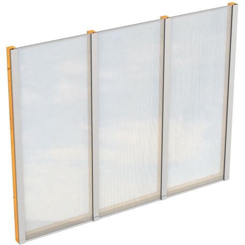 Carport-Seitenwand SKANHOLZ, braun (eiche hell), B:243cm H:200cm, Holzwerkstoff, Gartenhaus-Seitenwände, m. Polycarbonat, freistehend