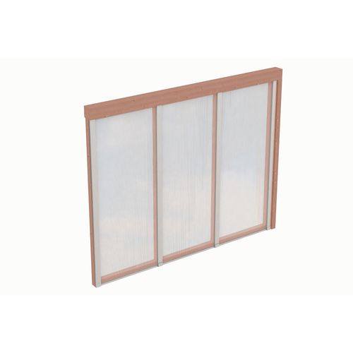 Carport-Seitenwand SKANHOLZ, beige (natur), B:255cm H:200cm, Holzwerkstoff, Gartenhaus-Seitenwände, m. Polycarbonatplatten