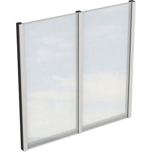 Carport-Seitenwand SKANHOLZ, grau (anthrazit), B:193cm H:200cm, Holzwerkstoff, Gartenhaus-Seitenwände, m. Polycarbonat, freistehend