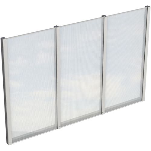 Carport-Seitenwand SKANHOLZ, grau (schiefergrau), B:293cm H:200cm, Holzwerkstoff, Gartenhaus-Seitenwände, m. Polycarbonat, freistehend