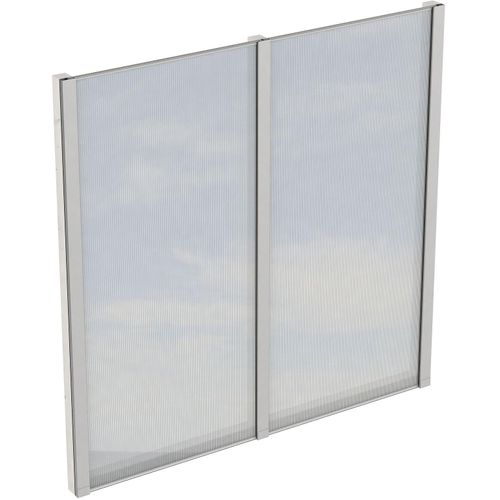 Carport-Seitenwand SKANHOLZ, weiß, B:193cm H:200cm, Holzwerkstoff, Gartenhaus-Seitenwände, m. Polycarbonat, freistehend