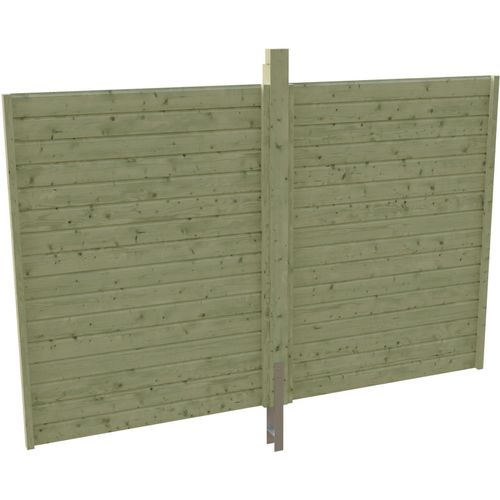 Carport-Rückwand SKANHOLZ, grün, B:291cm H:200cm, Holzwerkstoff, Gartenhaus-Seitenwände, aus Profilschalung