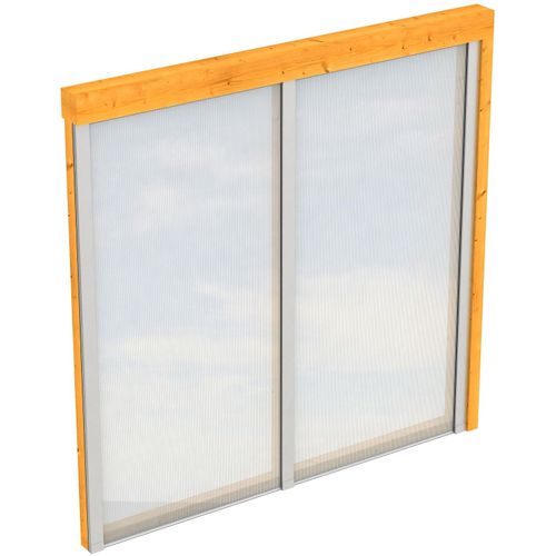 Carport-Seitenwand SKANHOLZ, braun (eiche hell), B:205cm H:200cm, Holzwerkstoff, Gartenhaus-Seitenwände, m. Polycarbonat, Wandanbau