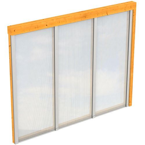 Carport-Seitenwand SKANHOLZ, braun (eiche hell), B:255cm H:200cm, Holzwerkstoff, Gartenhaus-Seitenwände, m. Polycarbonat, Wandanbau