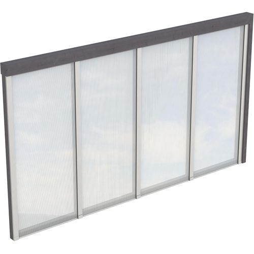 Carport-Seitenwand SKANHOLZ, grau (schiefergrau), B:355cm H:200cm, Holzwerkstoff, Gartenhaus-Seitenwände, m. Polycarbonat, Wandanbau