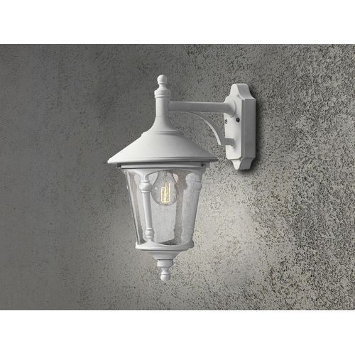 LED Außenwandleuchte, Wandlaterne im Landhausstil hängend, Terrassenlampe Weiß