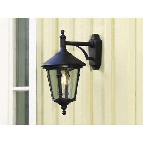 LED Außenwandleuchte, Wandlaterne im Landhausstil hängend Terrassenlampe Schwarz