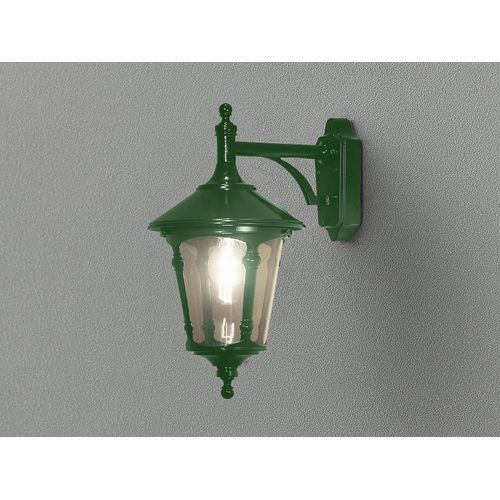 LED Außenwandleuchte, Wandlaterne im Landhausstil hängend, Terrassenlampe Grün