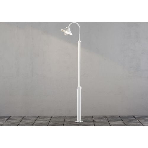 Große LED Mastleuchte, Außenleuchte zur Gartenbeleuchtung & Wegbeleuchtung, Weiß