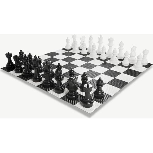 Ubergames - XL Outdoor Schachspiel - Bis zu 30zm - UV-beständig - Mit Kunststoffschachbrett