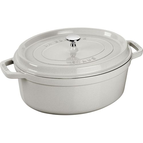 Staub Cocotte, 31 Cm Weisser Trüffel Oval Gusseisen Weisser Trüffel