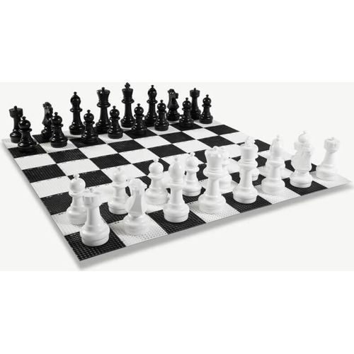 Ubergames - XL Outdoor-Schachspiel - Bis zu 30 zm - UV-beständig - Mit Nylonmatte 140x140 zm