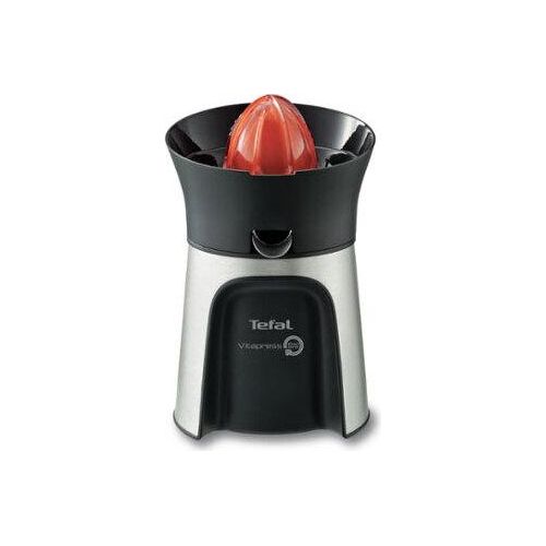 Zitruspresse, Tefal ZP603D38, VITAPRESS DIRECT SERVE JUICER, 100 W, 1 Filter, 3 Kegel für alle Arten von Zitrusfrüchten, Anti-Tropf-System aus Metall, automatisches Ein-/Ausschalten, Metall/Schwarz