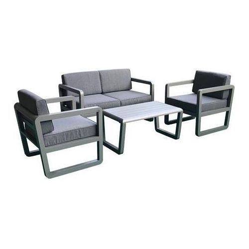 Gartenset Delfi grau Gartenlounge Aluminium rostfrei