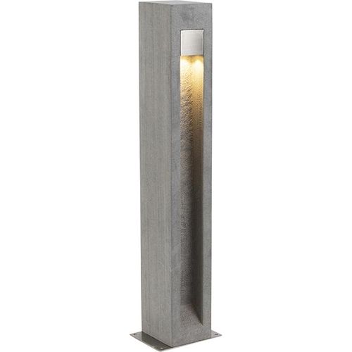 QAZQA - Moderne Stehleuchte I Stehlampe I Standleuchte I Lampe I Leuchte grau 70 cm - Sneezy I Außenbeleuchtung - SteinIBeton Rechteckig - I (nicht austauschbare) LED
