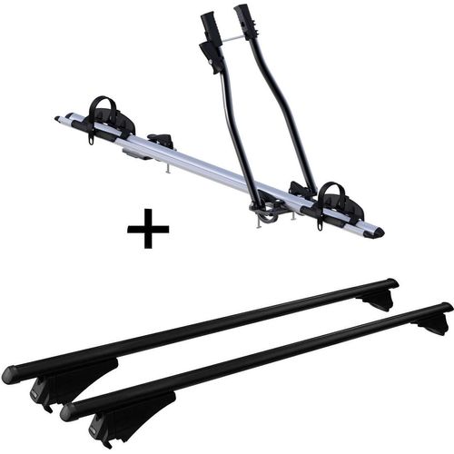Fahrradträger SAGITTAR + Relingträger Tiger Alu XL kompatibel mit für Peugeot Kadjar ab 2015