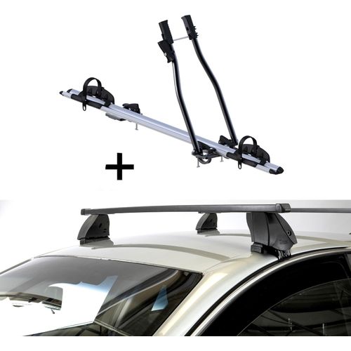 Fahrradträger SAGITTAR + Dachträger K1 MEDIUM kompatibel mit Rover 45 (4Türer) 99-05