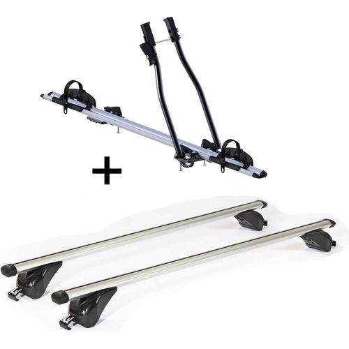 Fahrradträger SAGITTAR + Dachträger/Relingträger VDP KING1 kompatibel mit Chevrolet Trax (5 Türer) ab 13