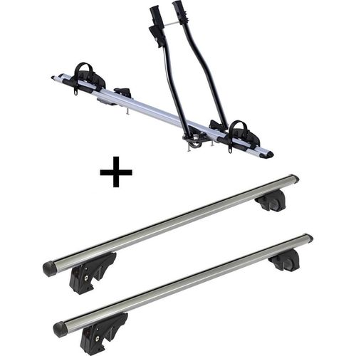 Fahrradträger SAGITTAR + Dachträger/Relingträger VDP LION2 kompatibel mit für Volvo V50 (5 Türer) 04-08 Image
