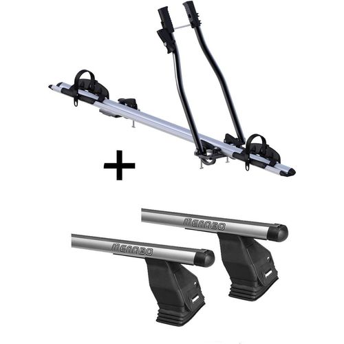 Fahrradträger SAGITTAR + Alu Dachträger Menabo Tema kompatibel mit Bmw Serie 3 (G20) (4 Türer) ab 19