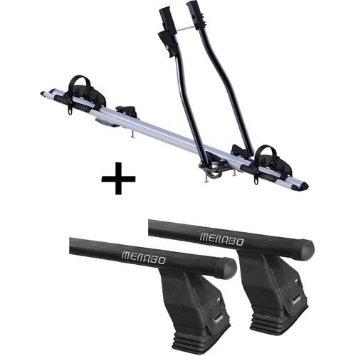 Fahrradträger SAGITTAR + Dachträger Menabo Tema Stahl kompatibel mit für Ford S-Max (5Türer) 2006-2015 Image