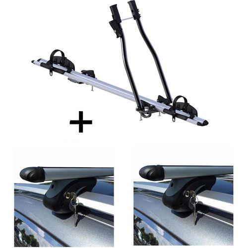 Fahrradträger SAGITTAR + Relingträger VDP XL 135 kompatibel mit für Ford Kuga ab 08