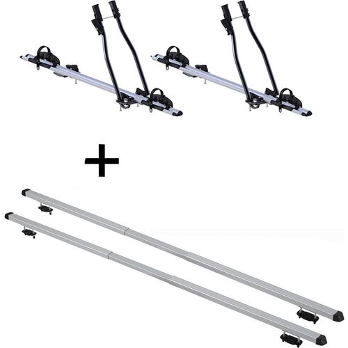 2x Fahrradträger SAGITTAR + Dachträger RAPID kompatibel mit Bmw X5 (E53) (5Türer) 99-06