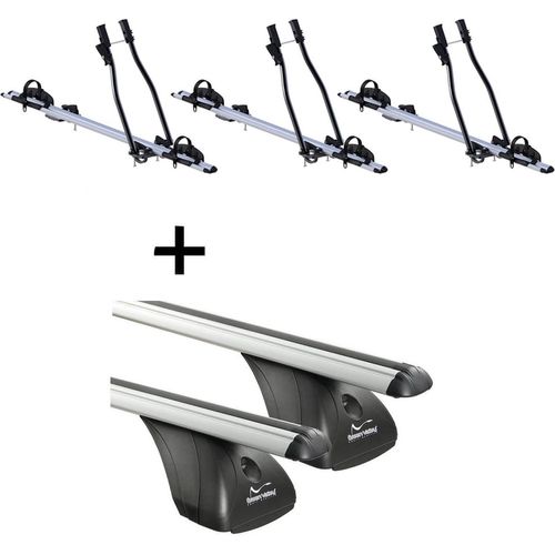 3x Fahrradträger SAGITTAR + Dachträger VDP kompatibel mit für Opel Vectra C 4 Türer 2002-2008