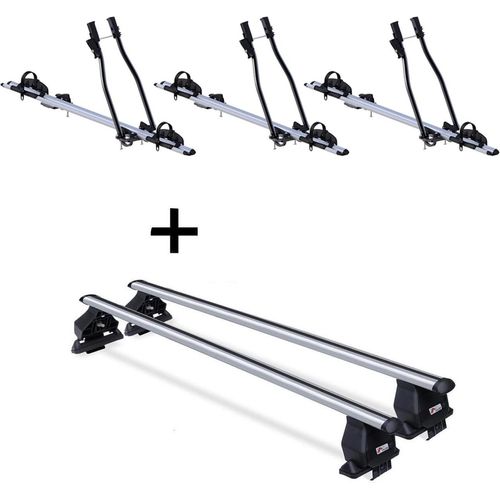 3x Fahrradträger SAGITTAR + Dachträger Menabo Tema kompatibel mit für Mercedes A-Klasse (W168) 1997-2004