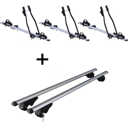 3x Fahrradträger SAGITTAR + Dachträger Rio 120 kompatibel mit Chevrolet Captiva C100 / C140 ab '06 Image