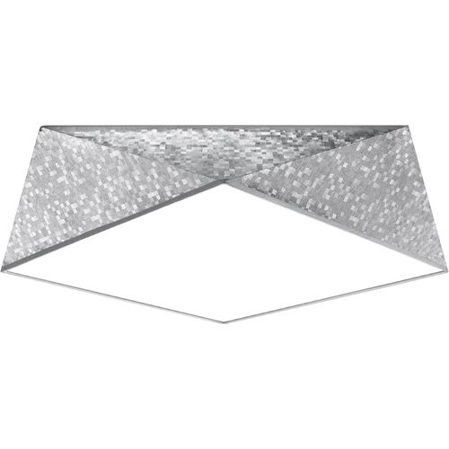 Deckenleuchte HEXA 45 silber 3xE27 60W PVC 15x45x45cm Sollux Lighting