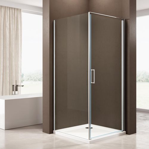 Duschkabine Eckdusche EX416S - 100 x 100 x 195 cm - Nano - 6mm - Echtglas