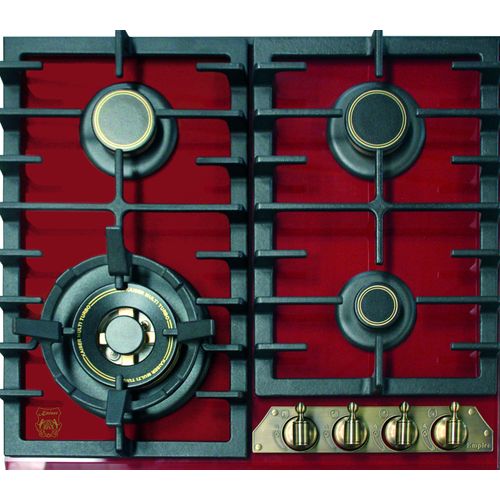 Gaskochfeld Kaiser KCG 6335 RotEm Empire Bordeaux 60cm Autark Kochfeld 3,8 kW WOK Gas auf Glas