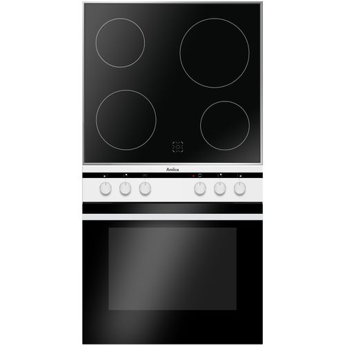 Amica EHC 12717-2 W Herd-Set, Einbauherd mit Keramik-Kochfeld, Exklusivmodell, MF9, Umluft,
