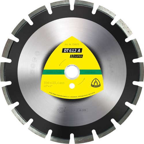 Klingspor DT 612 A Diamanttrennscheiben 300 x 2,8 x 25,4 mm 18 Segmente 40 x 2,8 x 10 mm Weitverzahnt