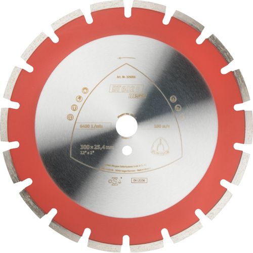 Klingspor DT 602 B Diamanttrennscheiben 450 x 3,7 x 25,4 mm 26 Segmente 40 x 3,7 x 9 mm Weitverzahnt