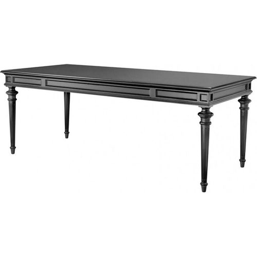 Englischer Antik Stil Esstisch Schwarz gewachst 210 x 94 cm aus dem Hause Casa Padrino