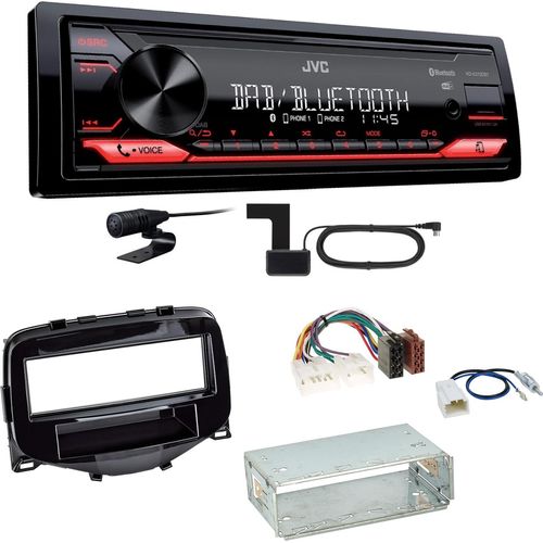 JVC KD-X272DBT Digitalradio USB MP3 Einbauset Toyota Aygo Citroen C1 Peugeot 108