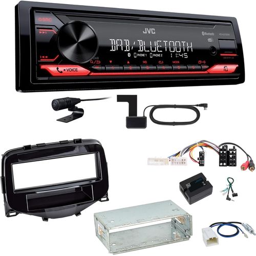 JVC KD-X272DBT Digitalradio USB MP3 Einbauset Toyota Aygo Peugeot 108 Citroen C1