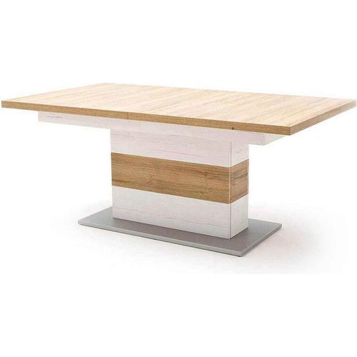 Esstisch Säulentisch Brixen | ausziehbar | Pinie Aurelio / Grandson Oak | 180(280) x 100