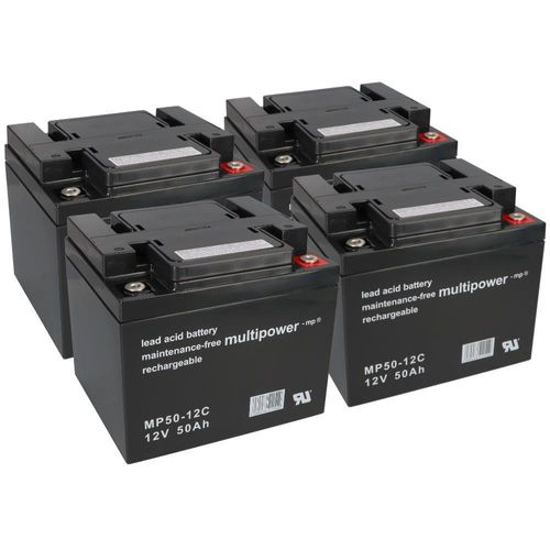 4 x 12V 50Ah Blei AGM Multipower