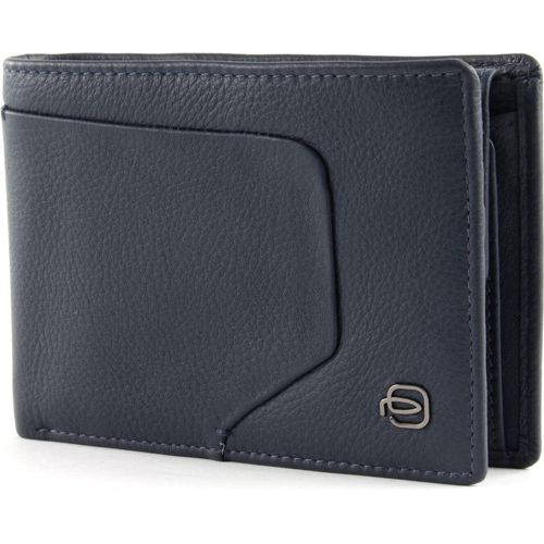 PIQUADRO Akron Geldbörse mit RFID-Blocker Blau