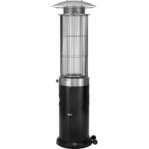 tepro Feuerstelle Terrassenfeuer Ventura, schwarz/silber (52,8 x 52,8 x 166 cm)