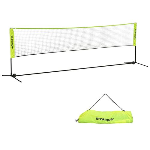 SPORTNOW Badmintonnetz Set, Höhenverstellbares Tennisnetz mit Transporttasche