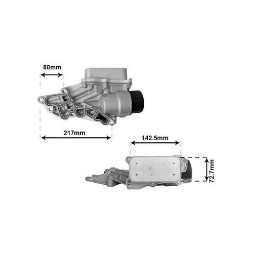 Ölkühler, Motoröl *** IR PLUS *** von VAN Wezel mit Ölfiltergehäuse (30013688) Wärmetauscher Schmierung