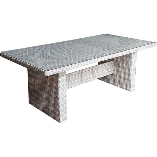Glastisch Gartentisch Esstisch Kunststoff Glasplatte