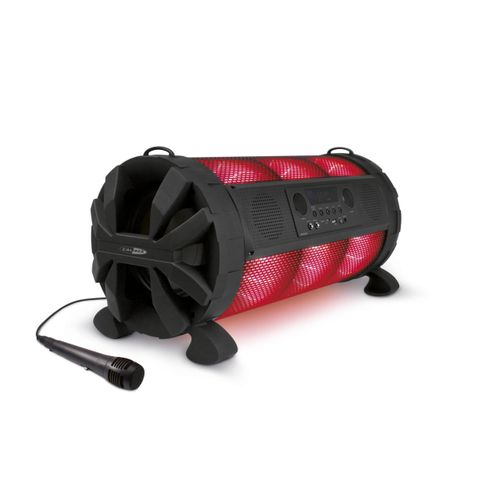 Caliber Bluetooth -Lautsprecher Wireless mit Partylicht - Karaoke -Set mit Mikrofon - mit App (HPG619BTL) arbeiten