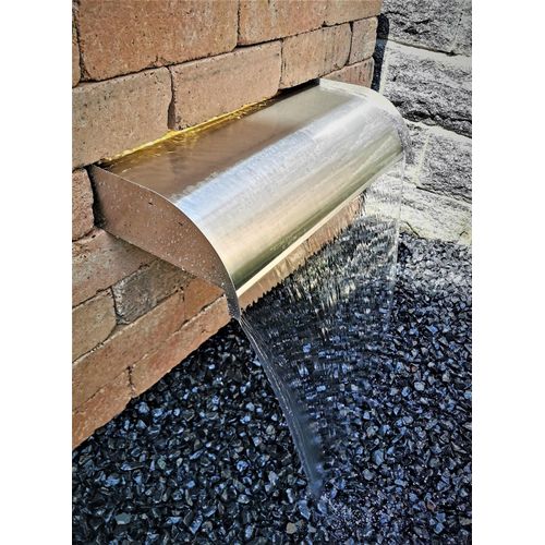 Wasserfall Mambo 60 cm abgerundet langer Auslauf Edelstahl matt gebürstet LED-Beleuchtung Speyer
