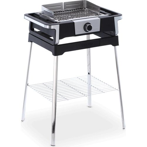 Standgrill Elektrogrill SEVERIN SENOA DigitalBOOST S PG 8118 500°C in 10 Min PG 8118 aus Edelstahl, schwarzsilber Elektrogrill Tischgrill Grill Standgrill Barbecue Grill