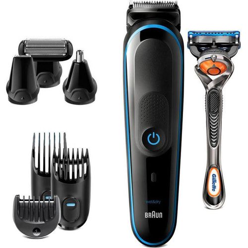 Braun MGK5280 Mäher 9-in-1 - Trimmer Haar und Bartschneider Körper Schwarz / Blau (46,01 )